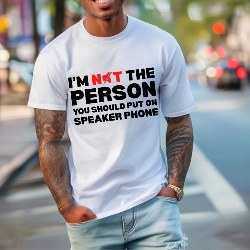 Speaker Phone Unisex T-Shirt – Funny Talk Loud Tee